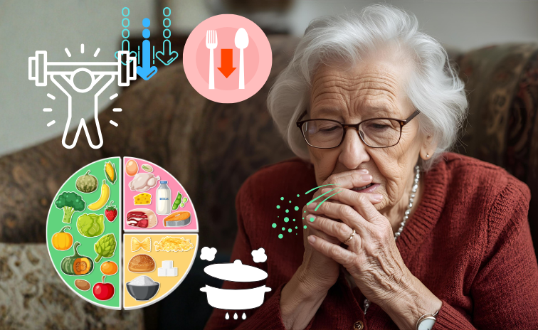 咳が止まらない　高齢　食事の工夫　誤嚥