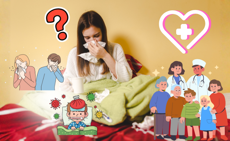 風邪　インフルエンザ　症状　ケア　受診の目安