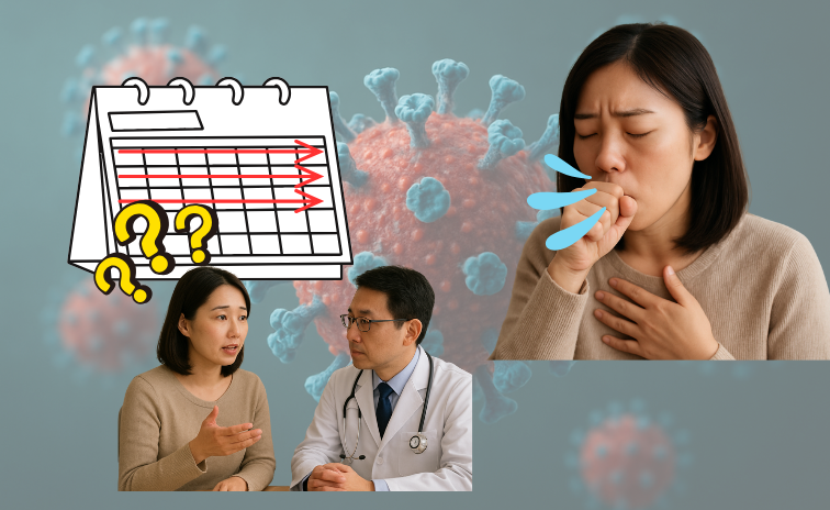 新型コロナウイルス感染症　コロナ　COVID‑19　後遺症　長引く咳