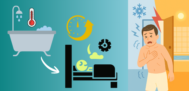 喘息の人が注意すべき入浴温度、入浴時間、浴室環境