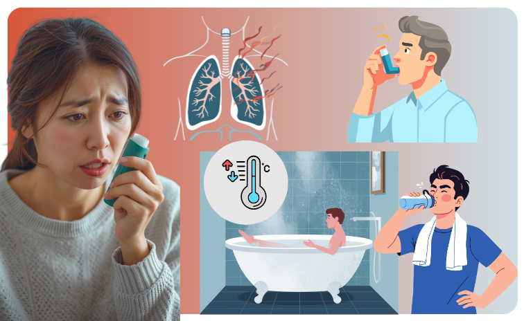 喘息患者　入浴　温度差 注意事項