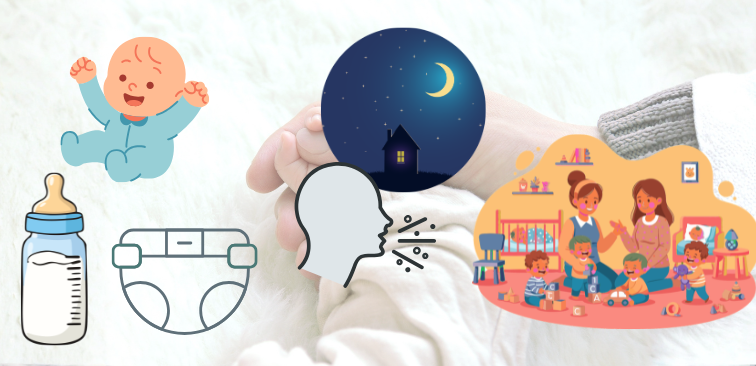 様子を見てもいい咳の症状として、元気がある・尿がある・夜眠れているなどの例を示したイメージ