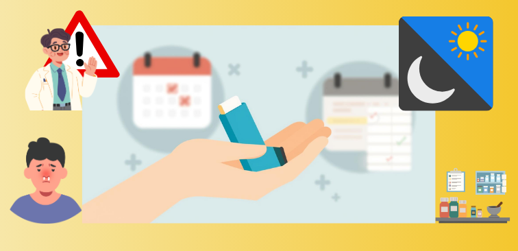 喘息は数日から1~2週間かけて悪化することがあるので、早めにサインに気づき通院を勧めているイメージ