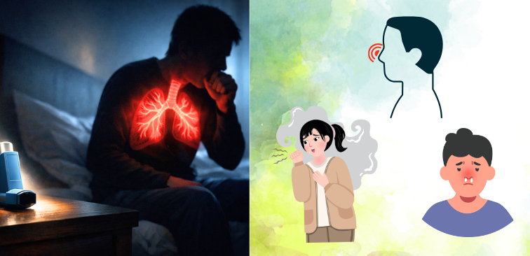 副鼻腔炎や喘息・咳喘息の症状