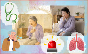 受診が必要な高齢者の咳の危険サインのイメージ