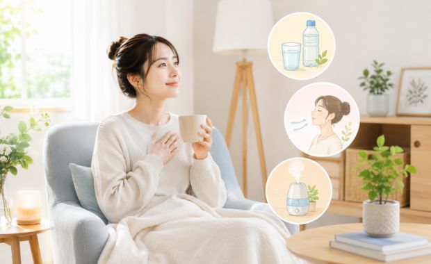 咳き込まないように対処をする方法のイメージ