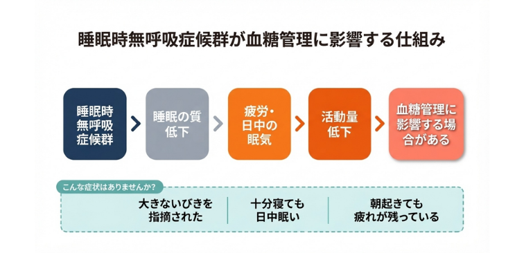 睡眠時無呼吸症候群が血糖管理に影響する仕組み