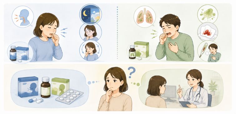 乾いた咳と痰のある咳の特徴と治療の選択肢